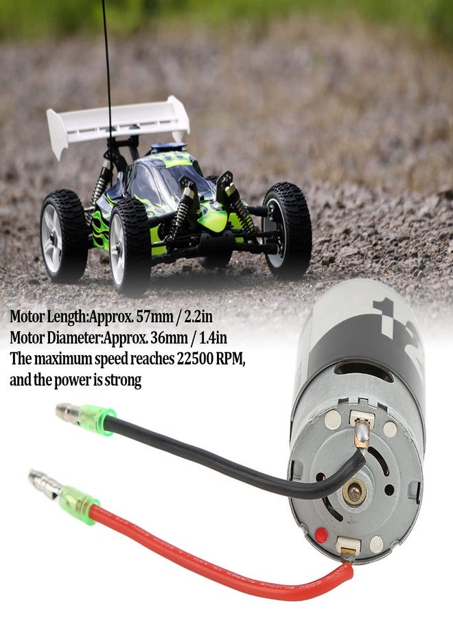 equlup RC Brushless Motor, 550 Brushless Motor 22500 RPM Two Way Bearing 12T Brushless Motor Sensorless Controller for 1/10 Climbing Car Big Bike - Image 3